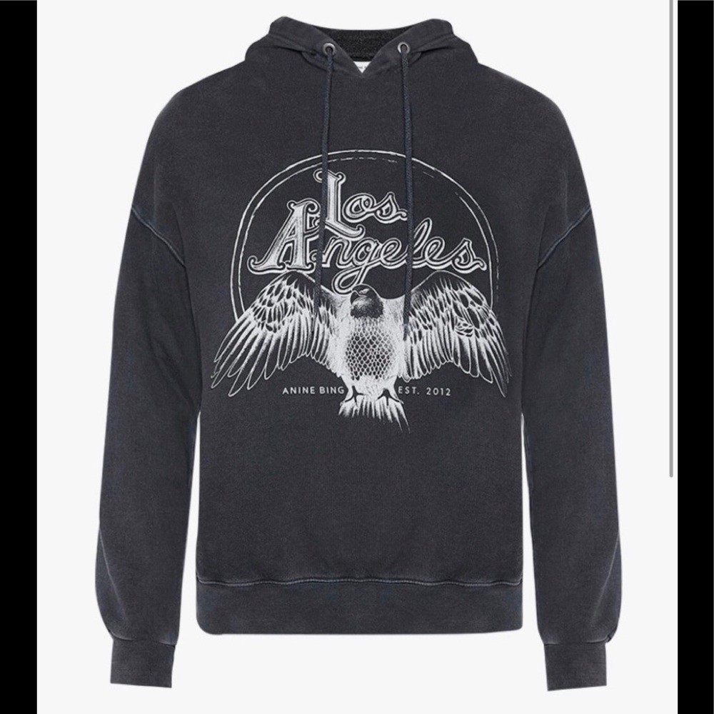 LA EAGLE HOODIE - BLACK